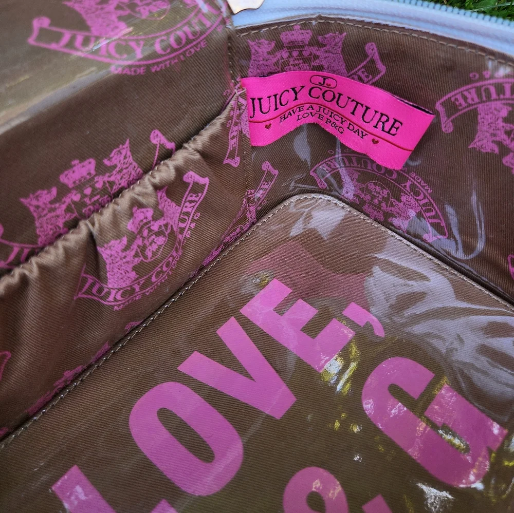 SOLD Juicy Couture Train Case Cosmetic Case Travel Bag - Picture 5 of 14
